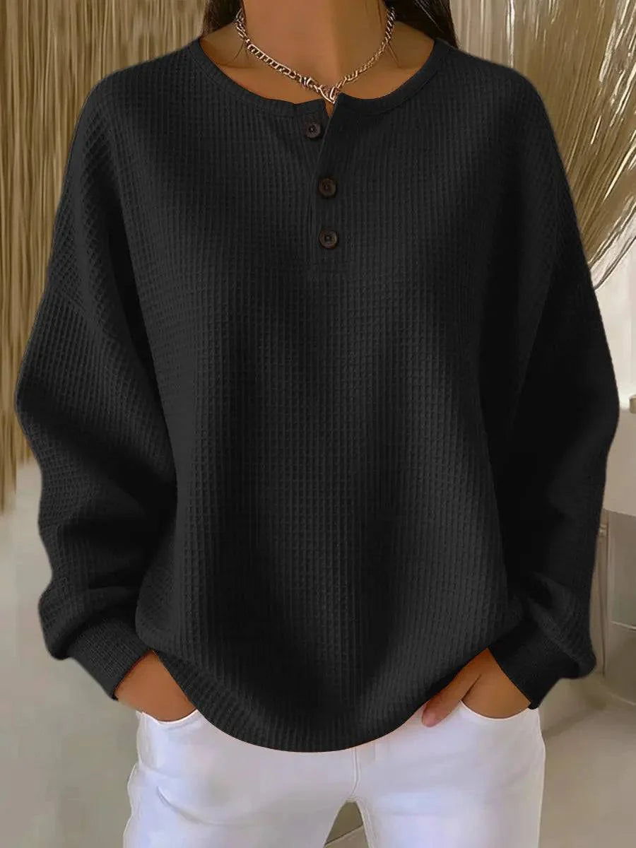 Milagros | Polerón Henley Texturizado