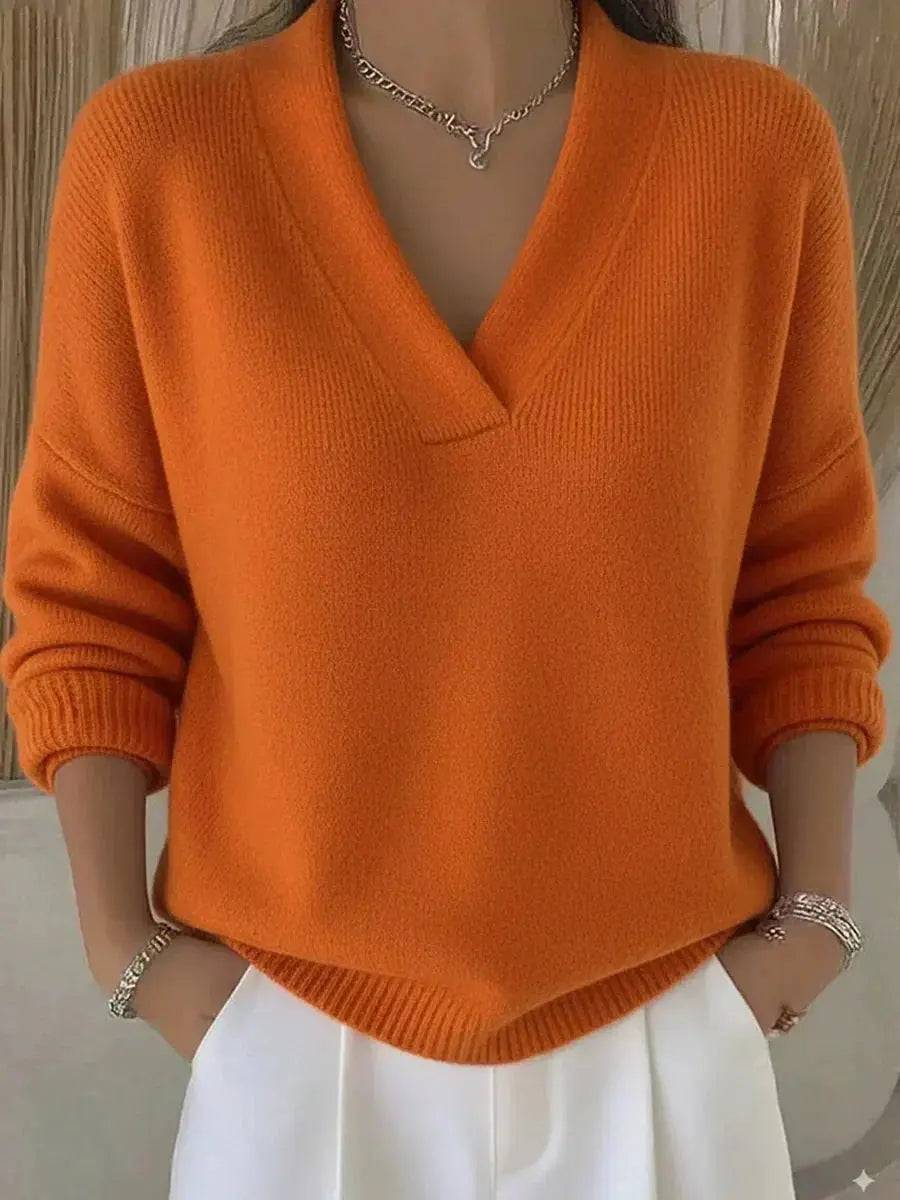 Violeta | Sweater Holgado con Cuello en V