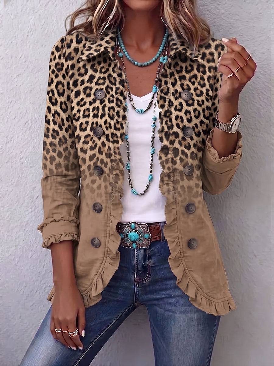 Ángeles | Chaqueta Leopardo Degradé con Vuelos