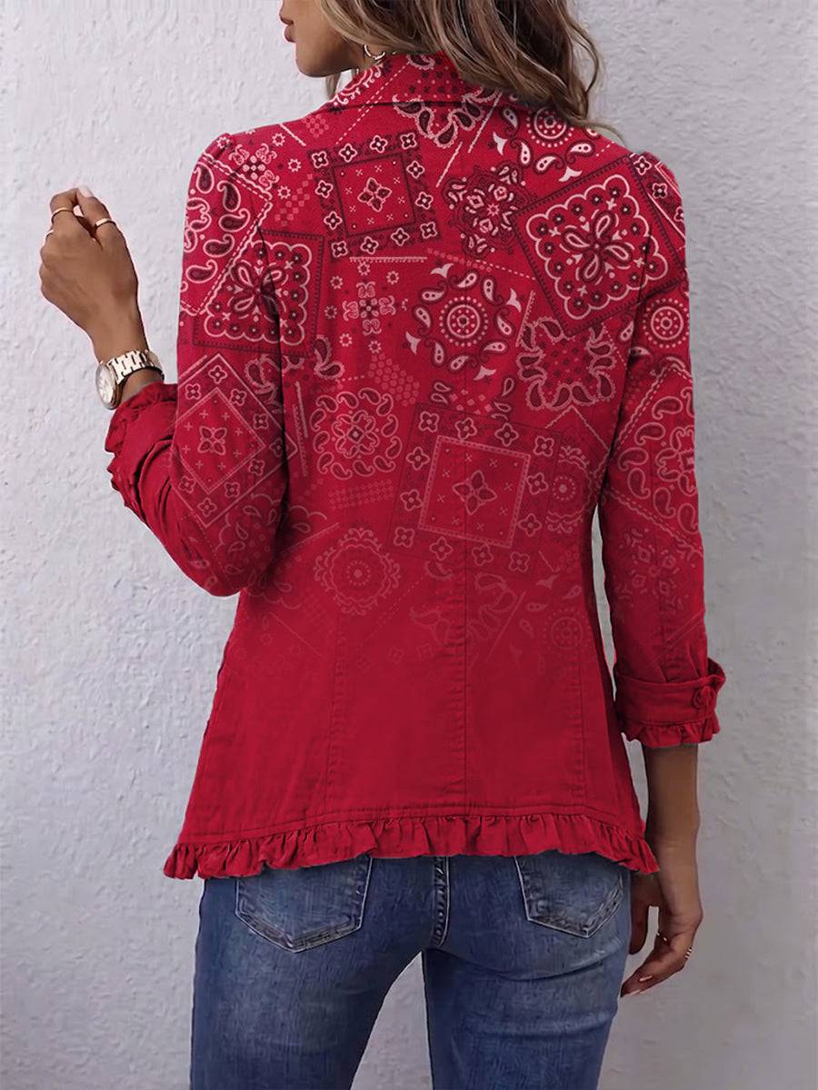 Clotilde | Chaqueta Cachemira Degradé con Vuelos
