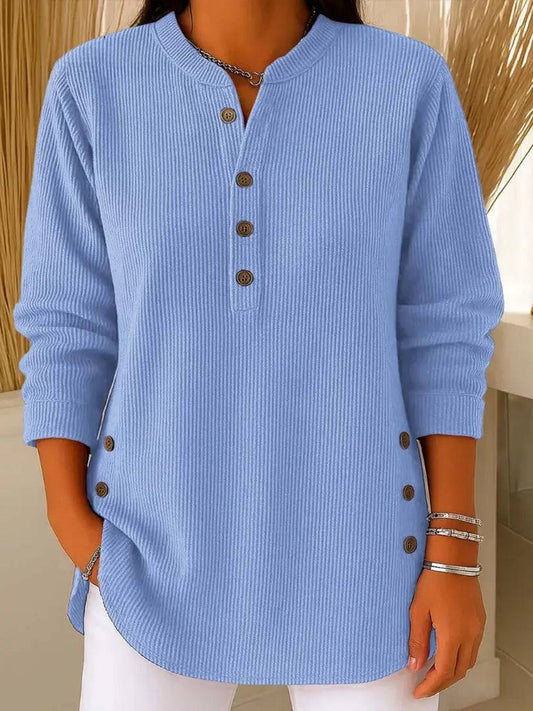 Nieves | Polera Larga con Botones Henley