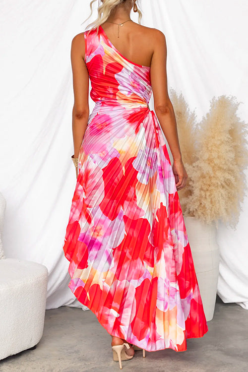 Yasmin | Vestido Plisado a Un Hombro
