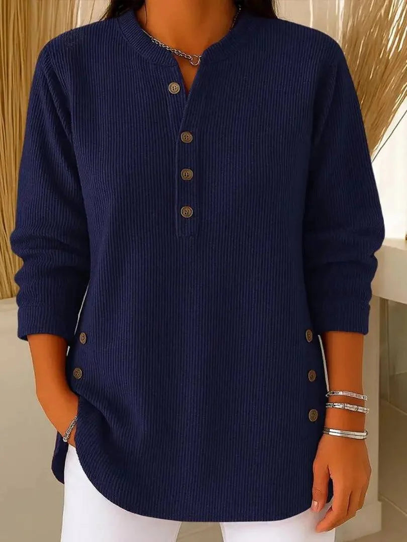 Nieves | Polera Larga con Botones Henley