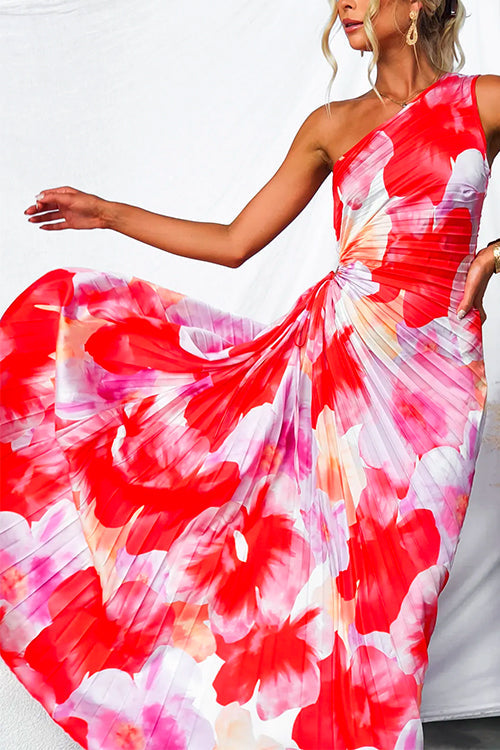 Yasmin | Vestido Plisado a Un Hombro