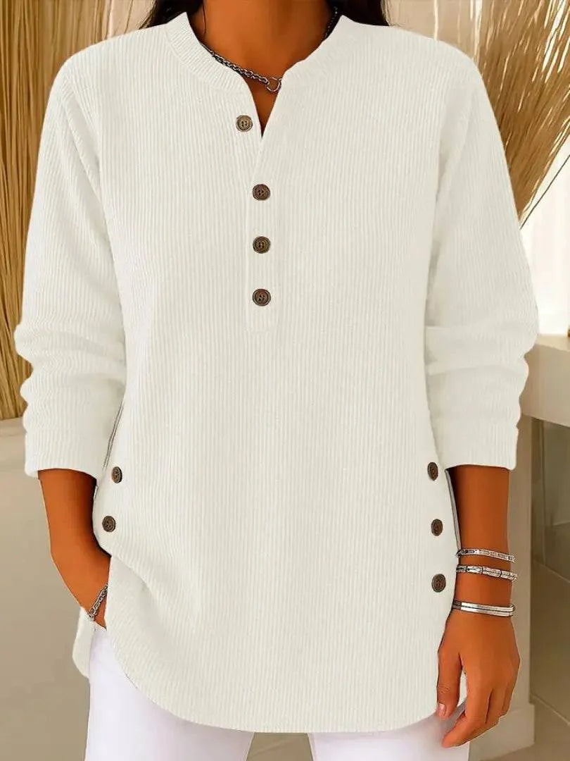 Nieves | Polera Larga con Botones Henley
