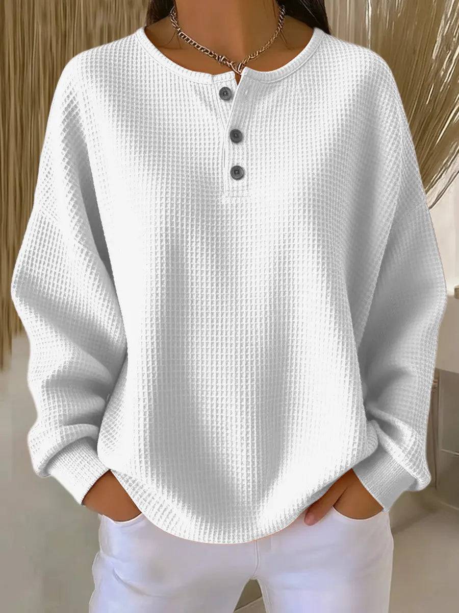 Milagros | Polerón Henley Texturizado