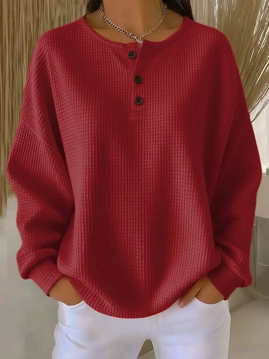 Milagros | Polerón Henley Texturizado