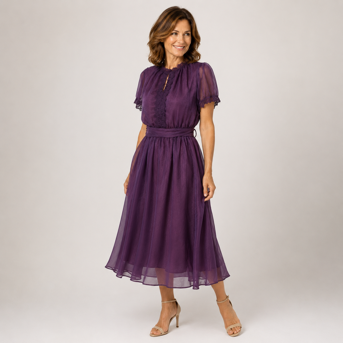 Florence | Vestido Largo Escote Corazón con Encaje y Gasa