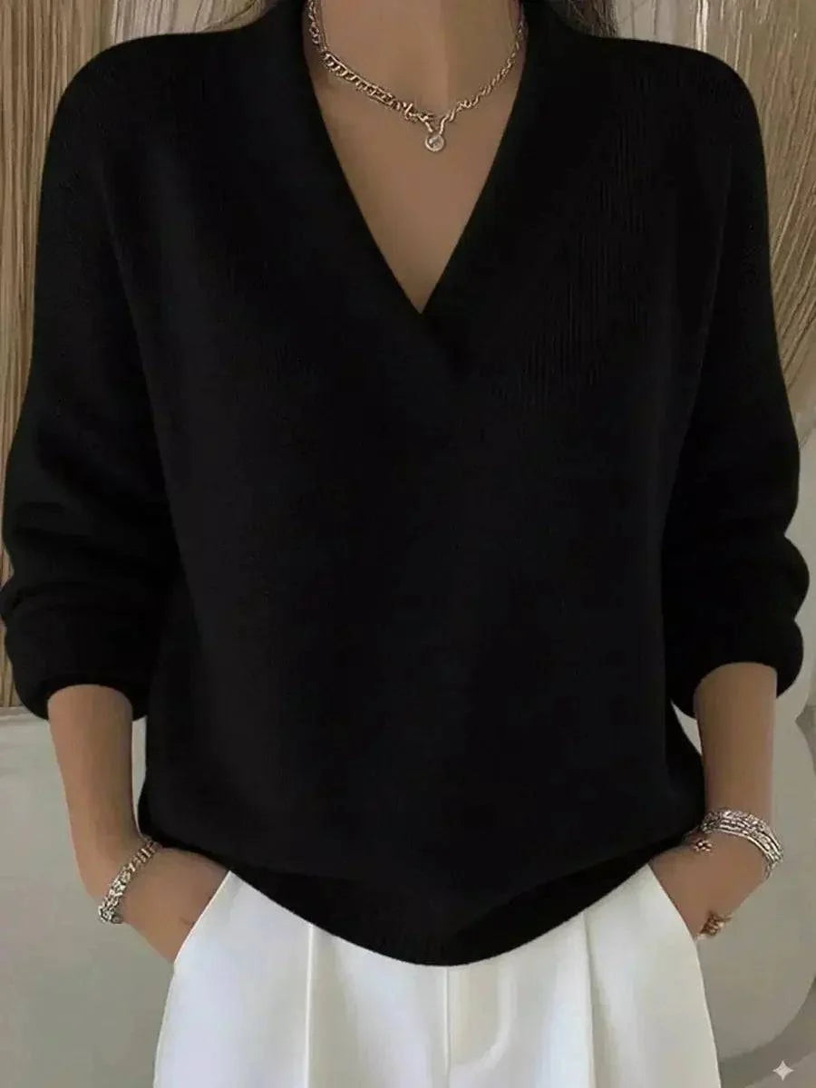 Violeta | Sweater Holgado con Cuello en V
