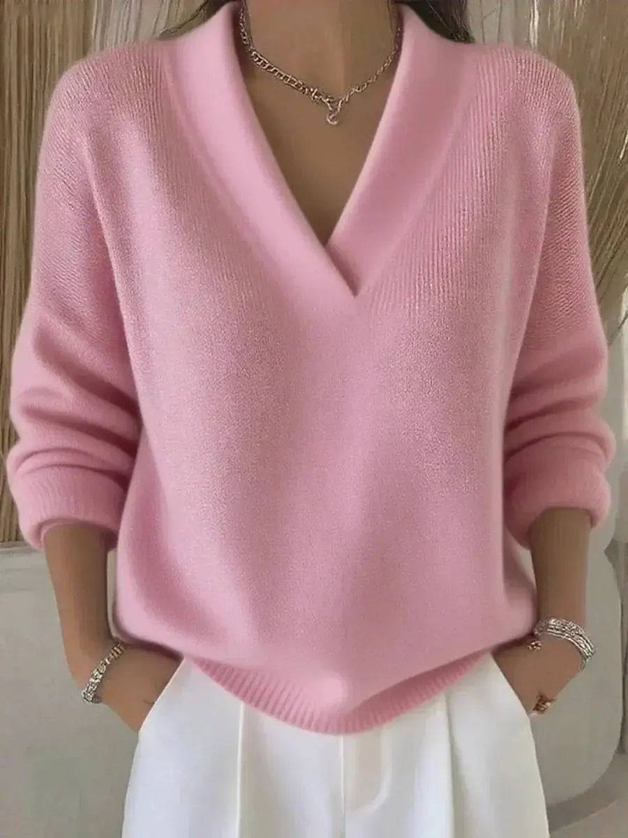 Violeta | Sweater Holgado con Cuello en V