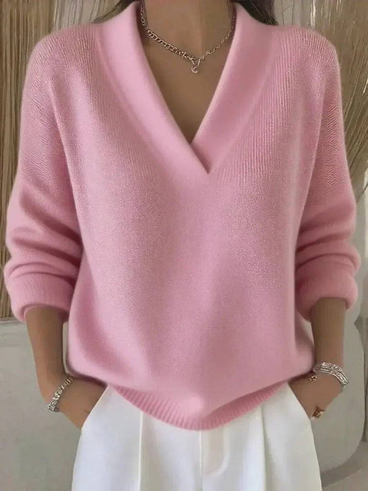 Violeta | Sweater Holgado con Cuello en V