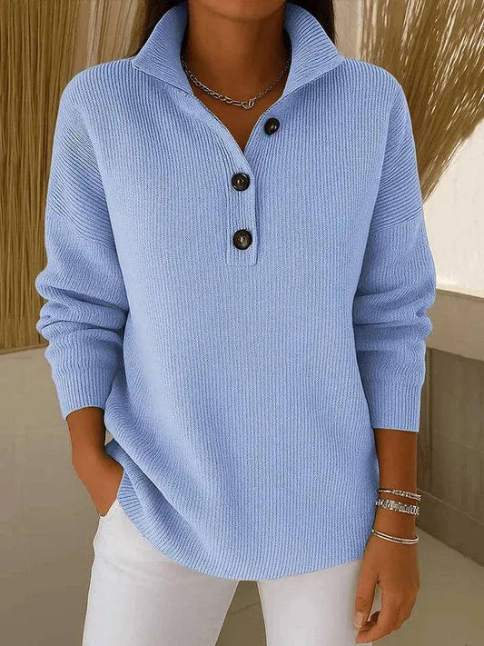 Amparo | Sweater Polo con Cuello en V