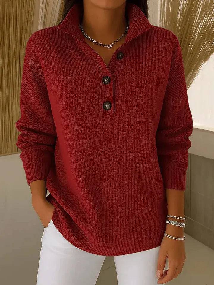 Amparo | Sweater Polo con Cuello en V
