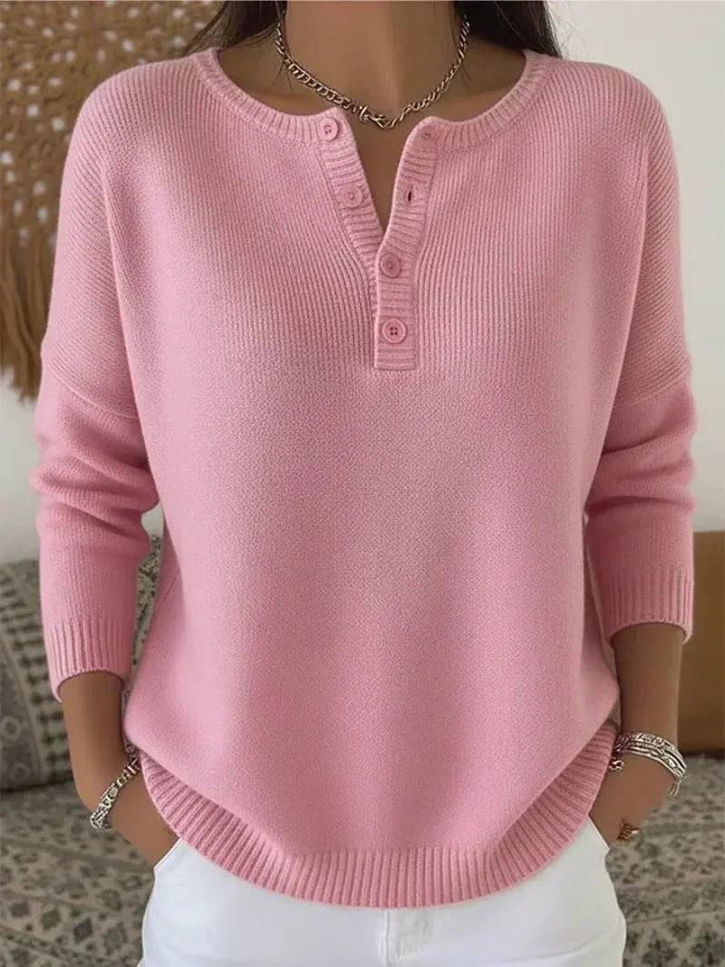 Helena | Sweater Tejido con Botones Henley