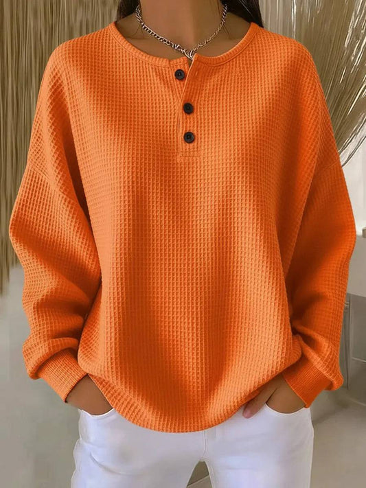 Milagros | Polerón Henley Texturizado