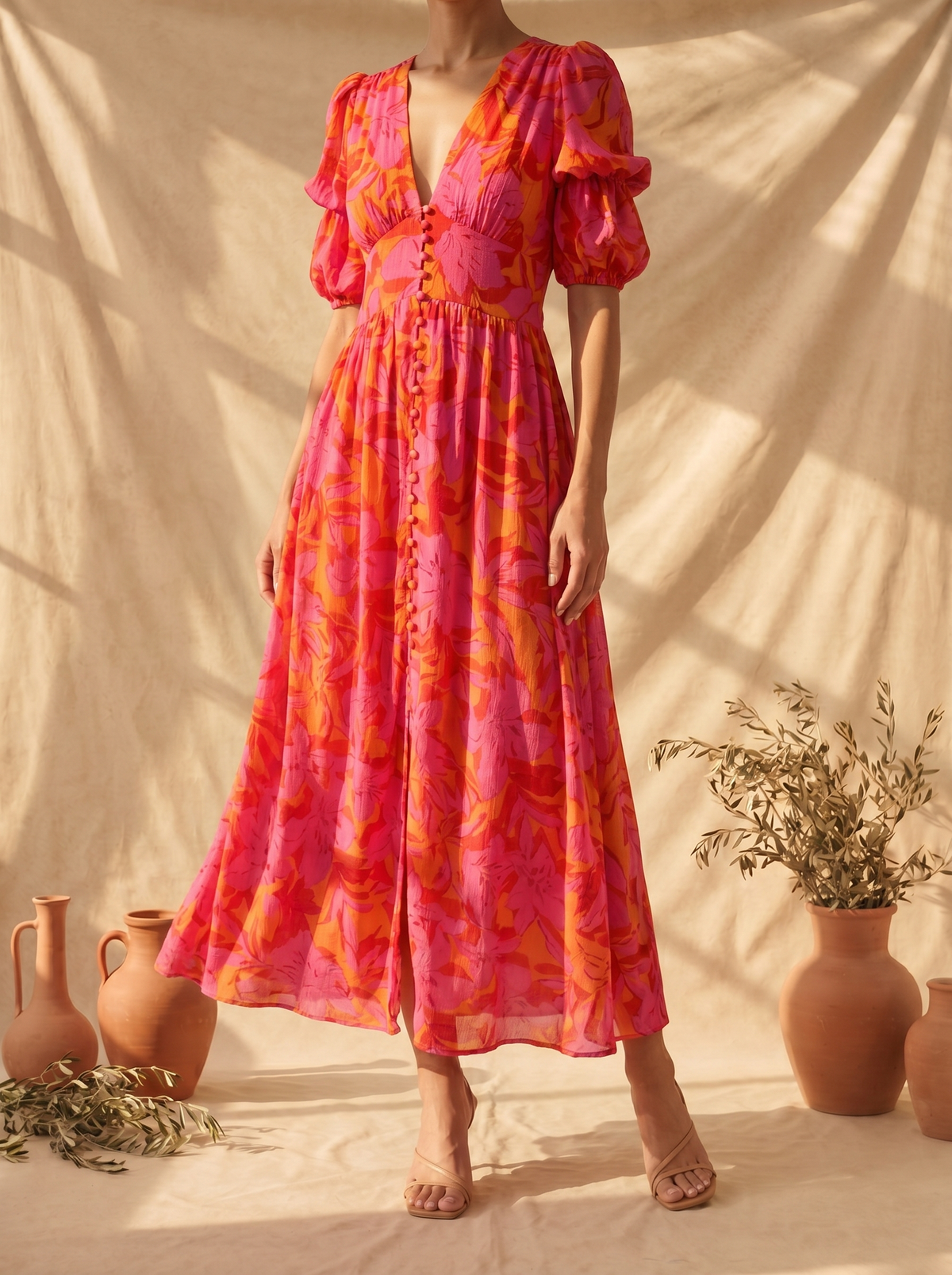 Amara | Vestido Largo Color Sol