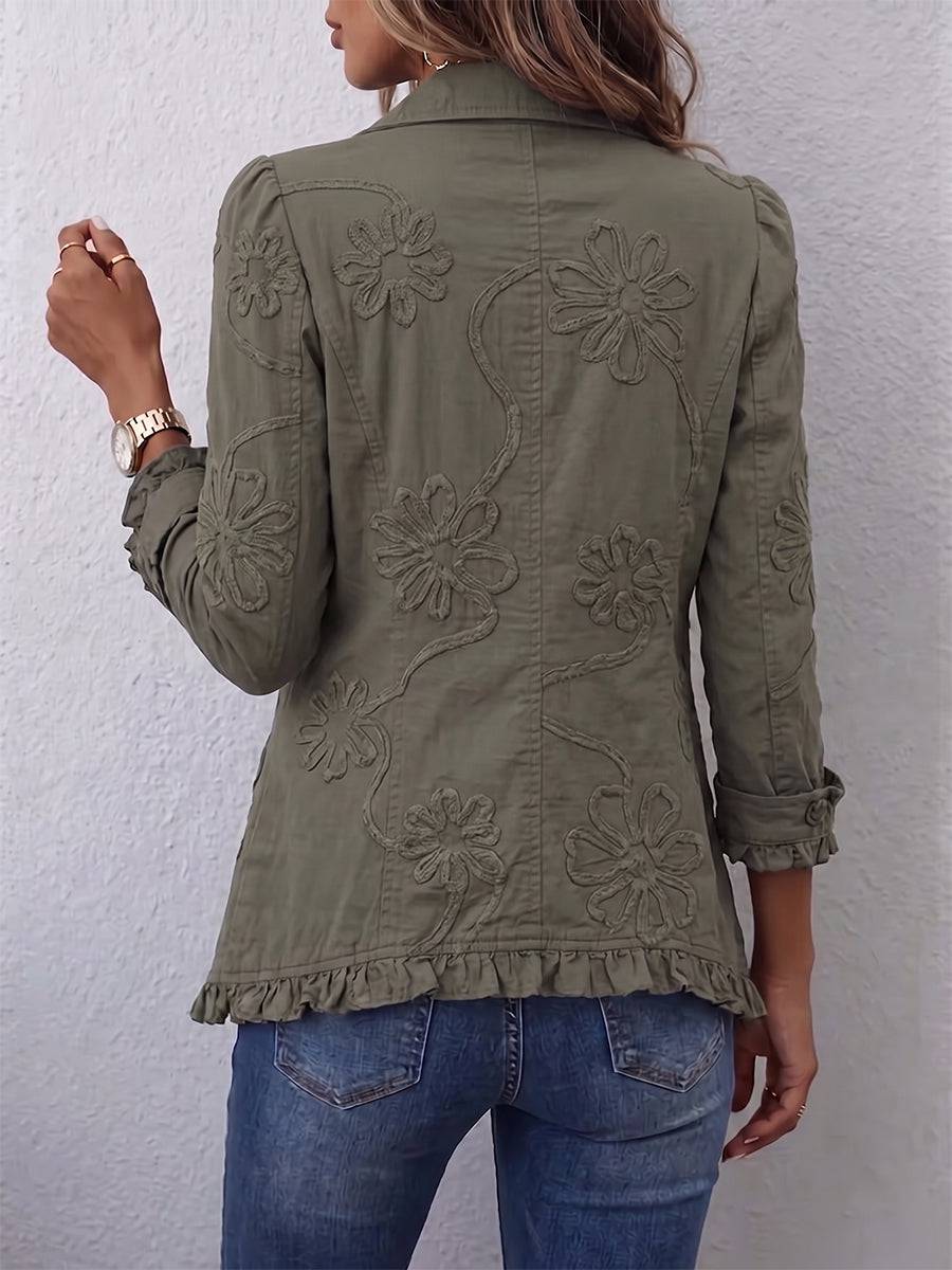 Ascensión | Chaqueta Bordada con Vuelos