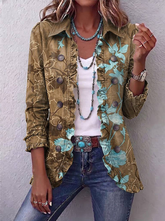 Salud | Chaqueta Floral Degradé con Vuelos