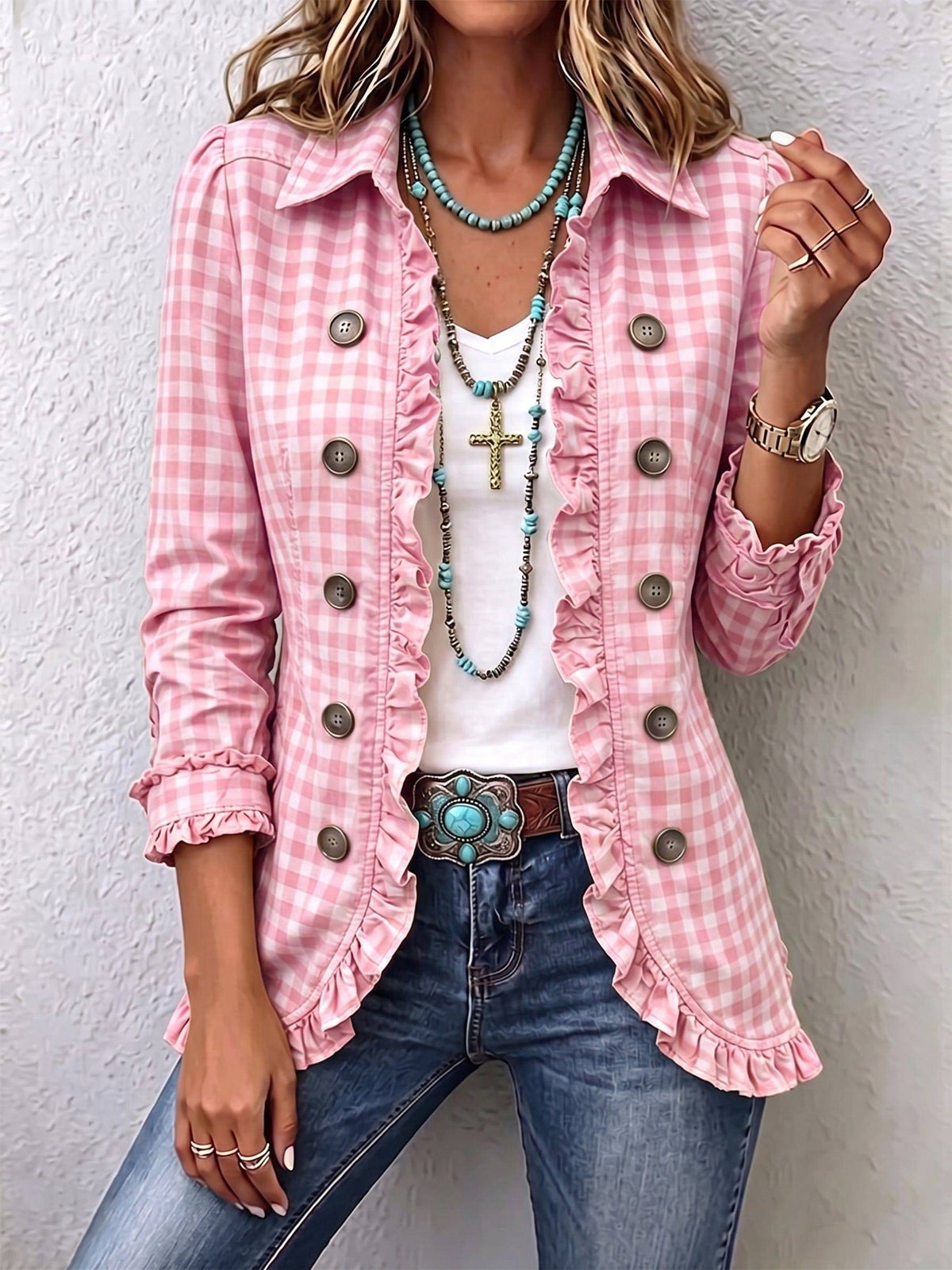 Purificación | Chaqueta Cuadrillé con Vuelos